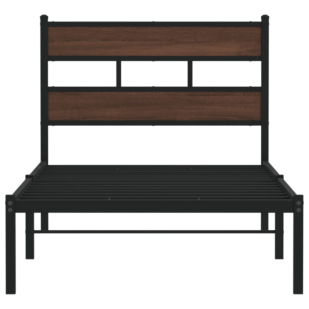 sengeramme m. sengegavl 100x200 cm uden madras brunt eg