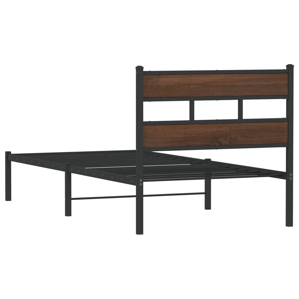 sengeramme m. sengegavl 100x200 cm uden madras brunt eg