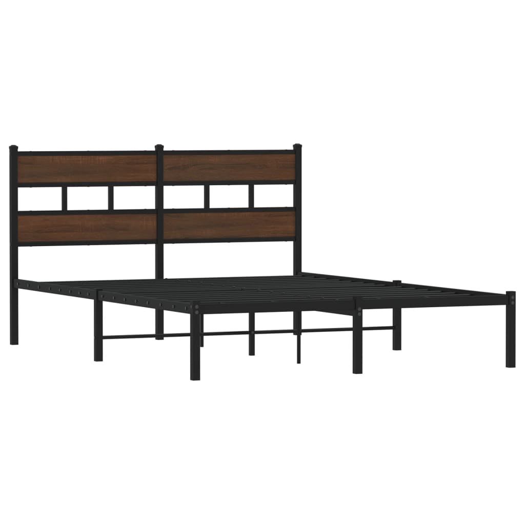 sengeramme m. sengegavl 137x190 cm uden madras brunt eg