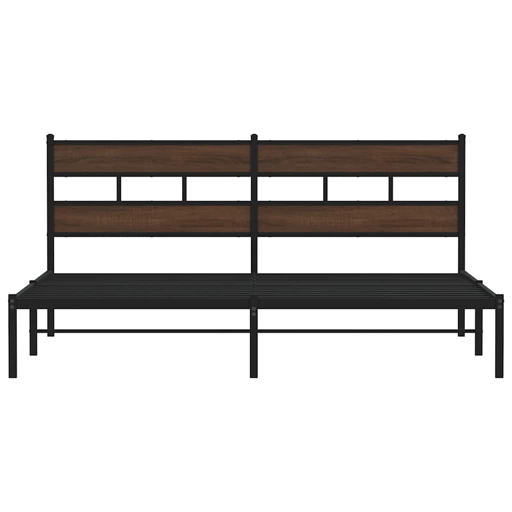 sengeramme m. sengegavl 180x200 cm uden madras brunt eg