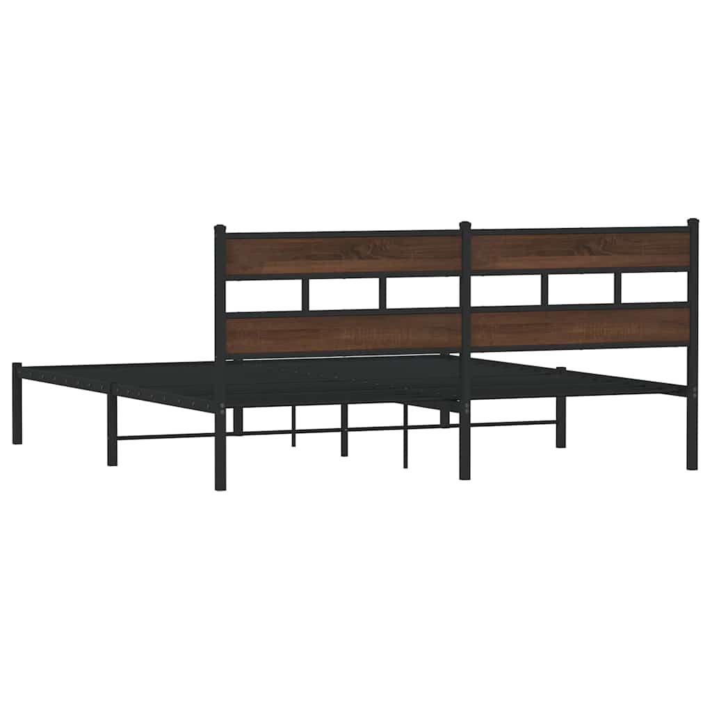sengeramme m. sengegavl 180x200 cm uden madras brunt eg