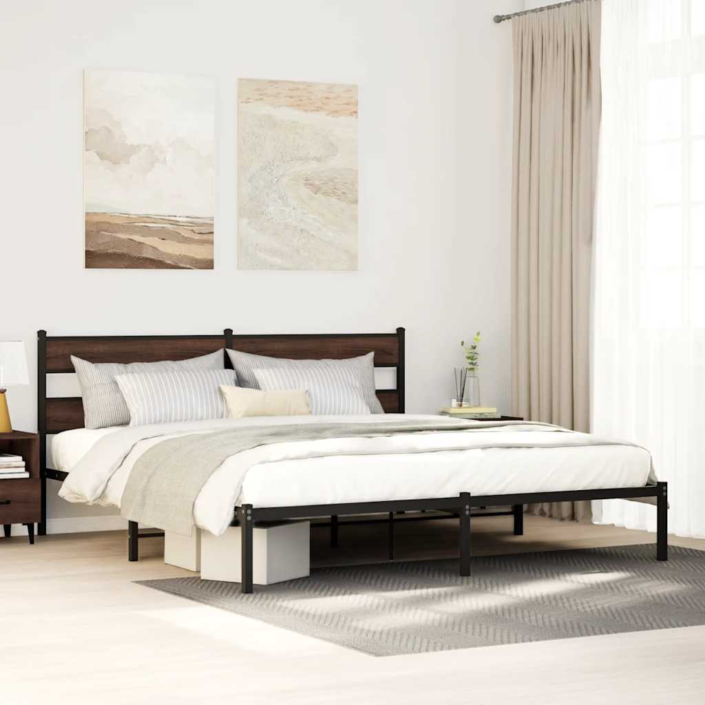 sengeramme m. sengegavl 180x200 cm uden madras brunt eg