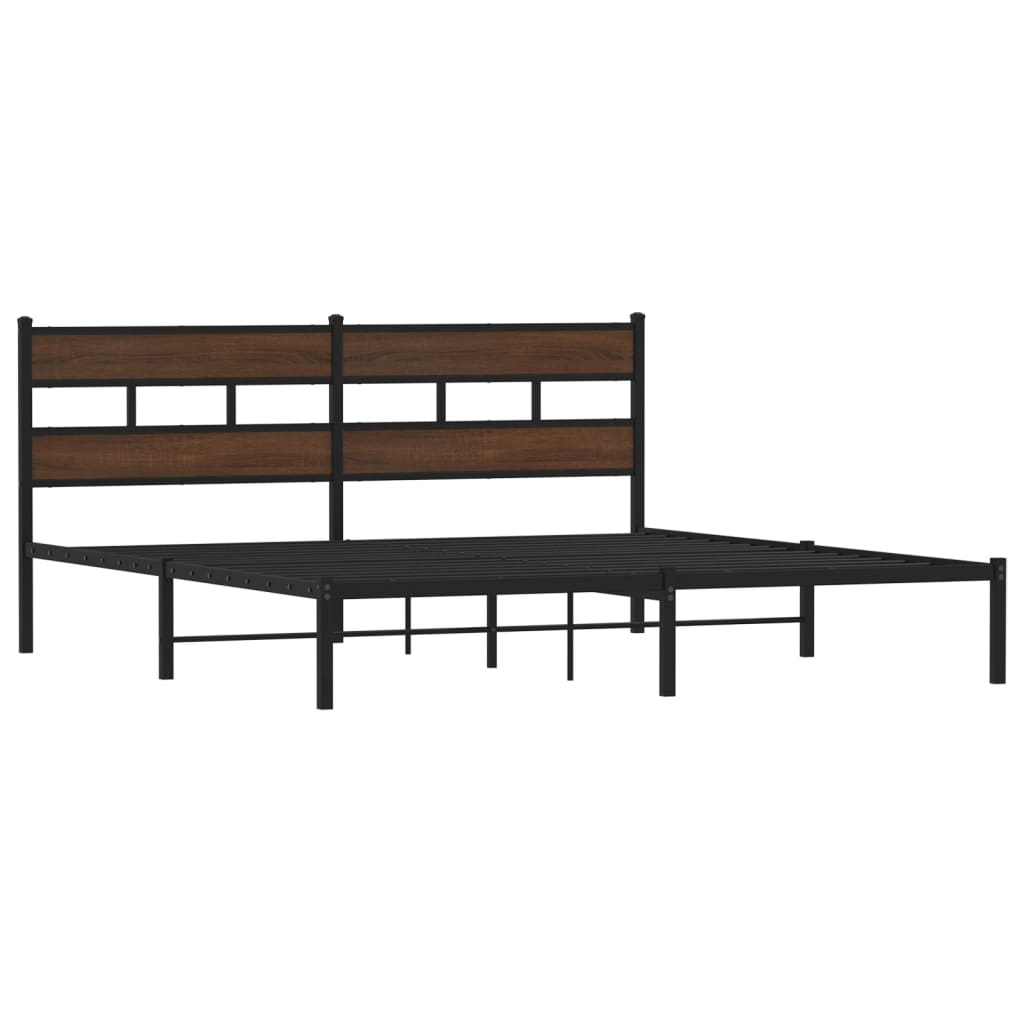 sengeramme m. sengegavl 183x213 cm uden madras brunt eg