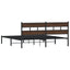 sengeramme m. sengegavl 183x213 cm uden madras brunt eg