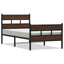 sengeramme m. sengegavl 75x190 cm uden madras brunt eg