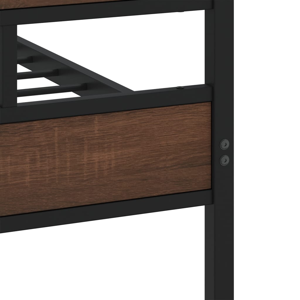 sengeramme m. sengegavl 75x190 cm uden madras brunt eg