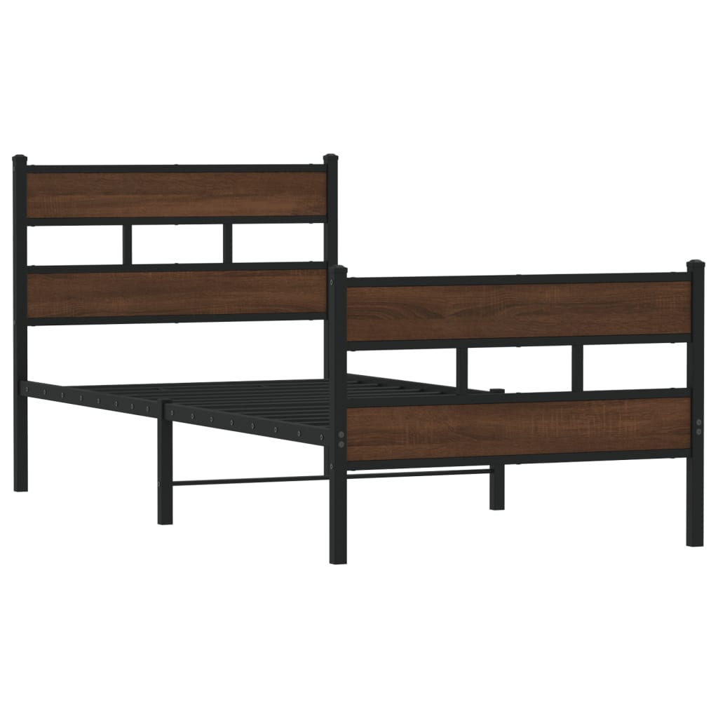 sengeramme m. sengegavl 80x200 cm uden madras brunt eg