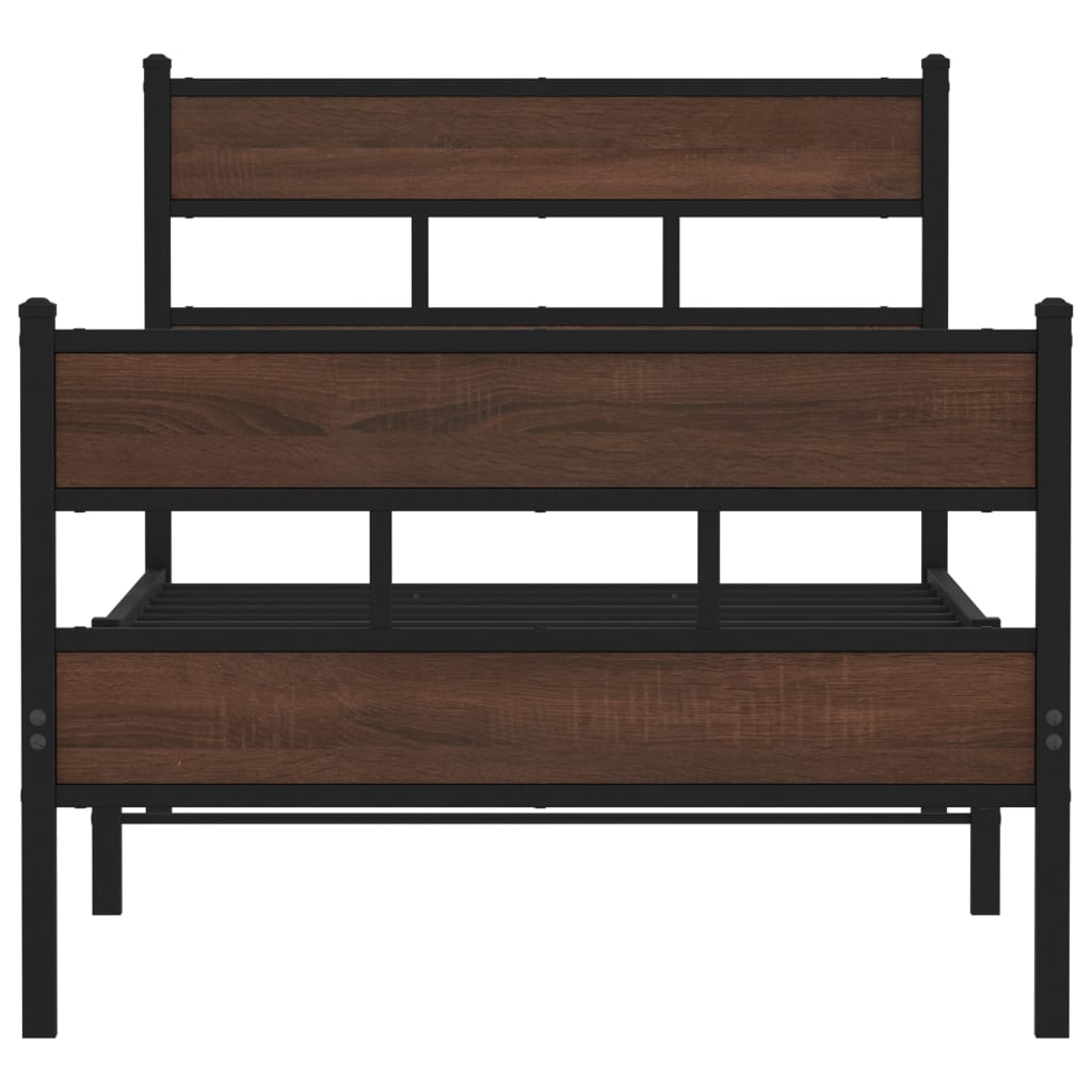 sengeramme m. sengegavl 80x200 cm uden madras brunt eg