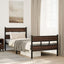 sengeramme m. sengegavl 90x190 cm uden madras brunt eg