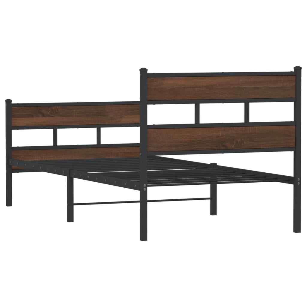 sengeramme m. sengegavl 90x200 cm uden madras brunt eg
