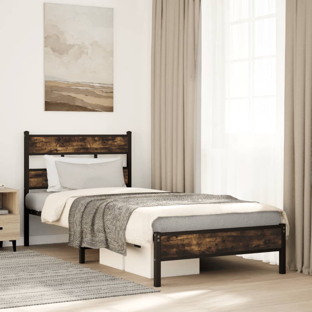 sengeramme m. sengegavl 75x190 cm uden madras sonoma-eg