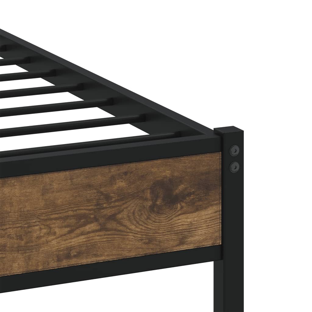 sengeramme m. sengegavl 150x200 cm uden madras sonoma-eg