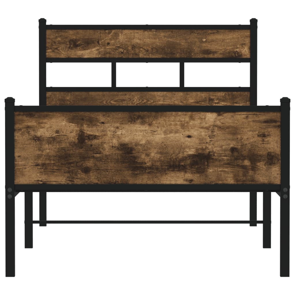 sengeramme 100x190 cm uden madras konstrueret træ røget eg