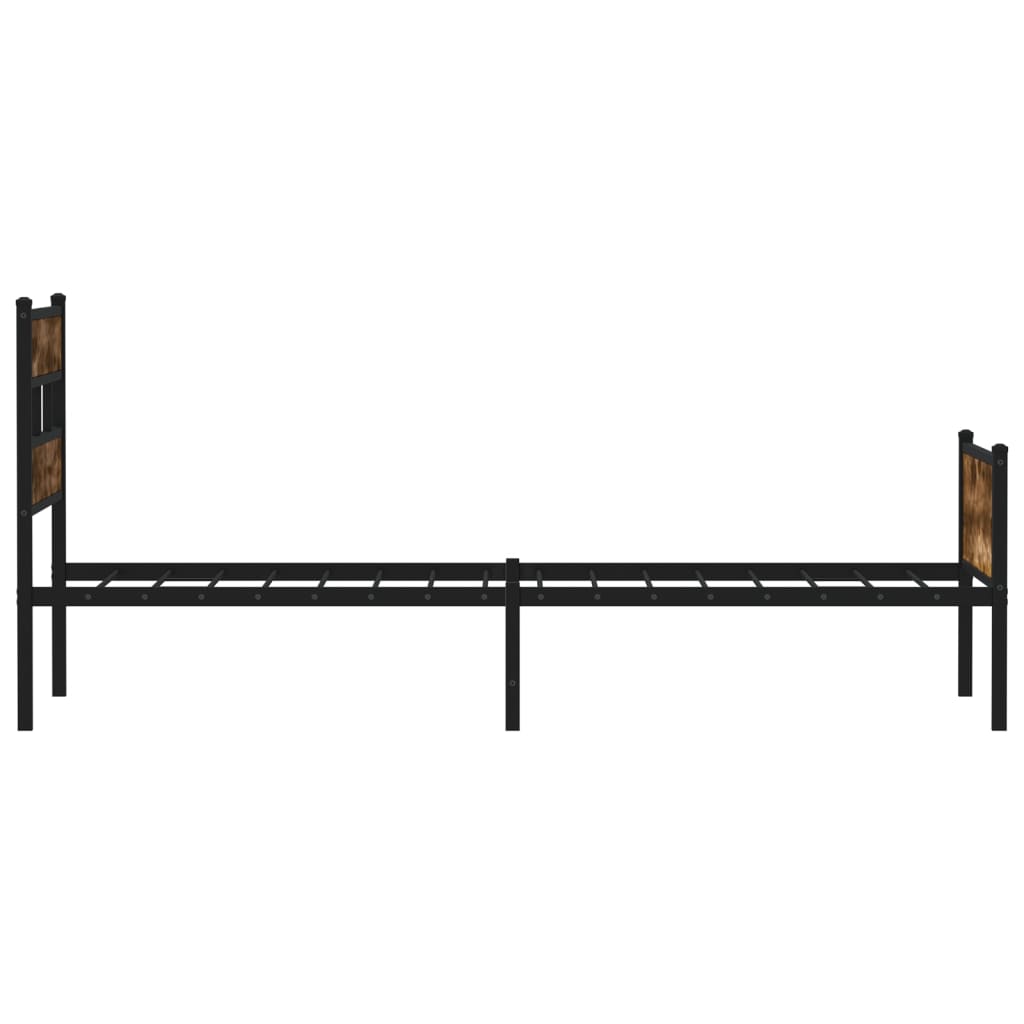 sengeramme 107x200 cm uden madras konstrueret træ røget eg