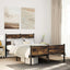 sengeramme 120x200 cm uden madras konstrueret træ røget eg