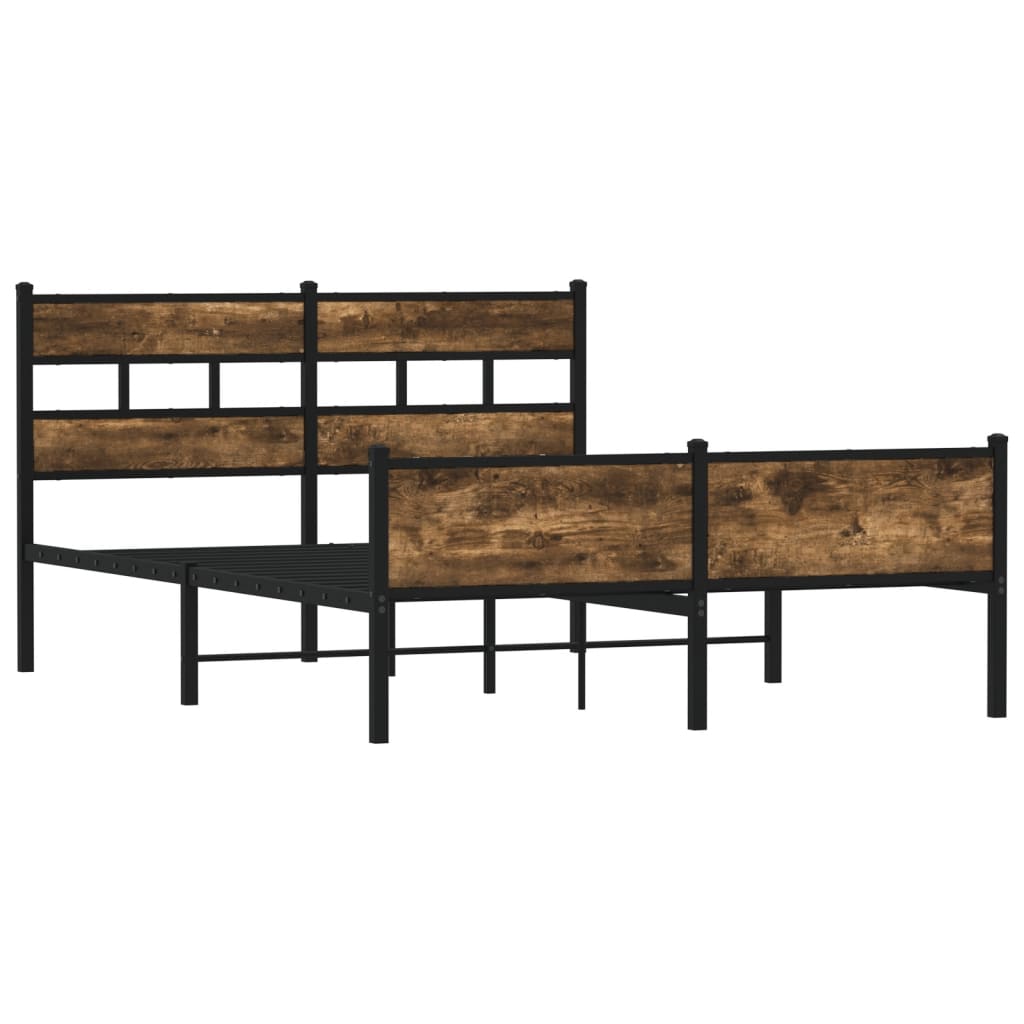 sengeramme 140x190 cm uden madras konstrueret træ røget eg