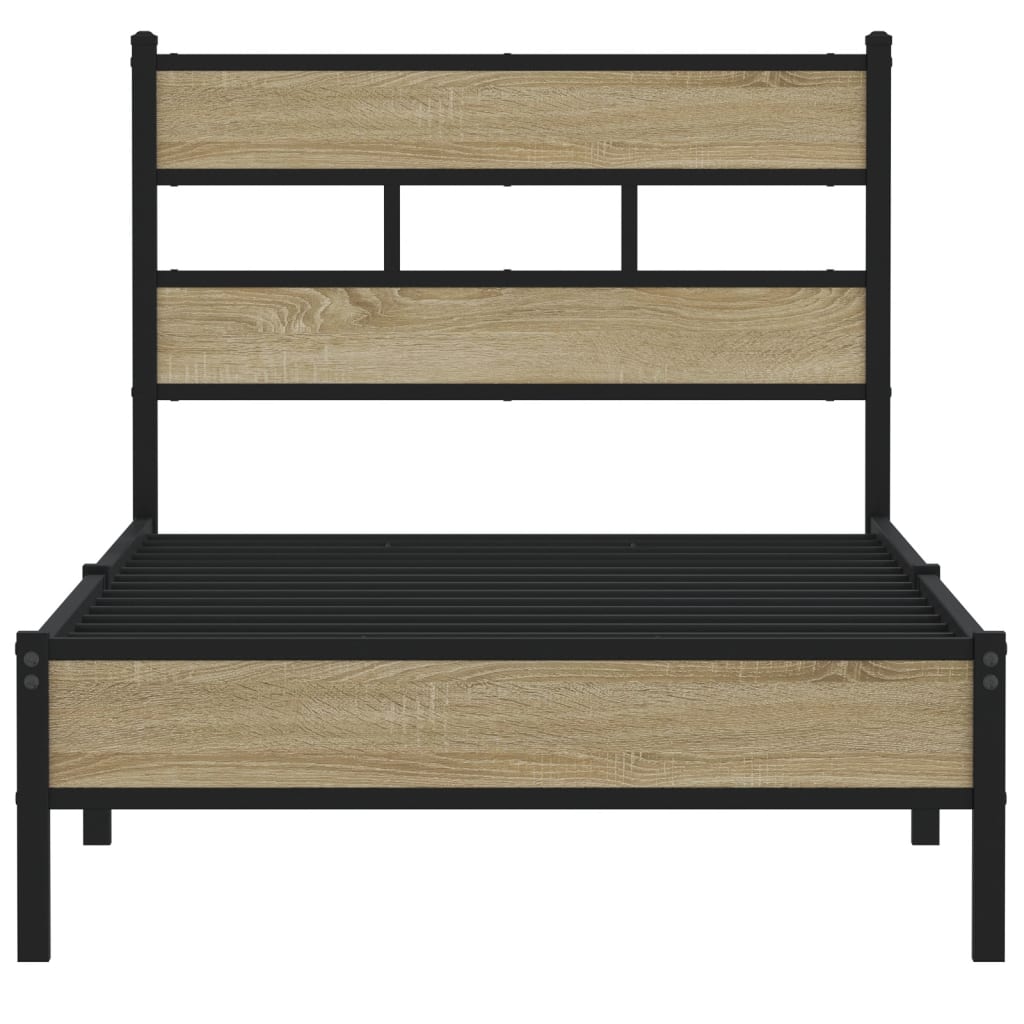 sengeramme 90x200 cm uden madras konstrueret træ sonoma-eg