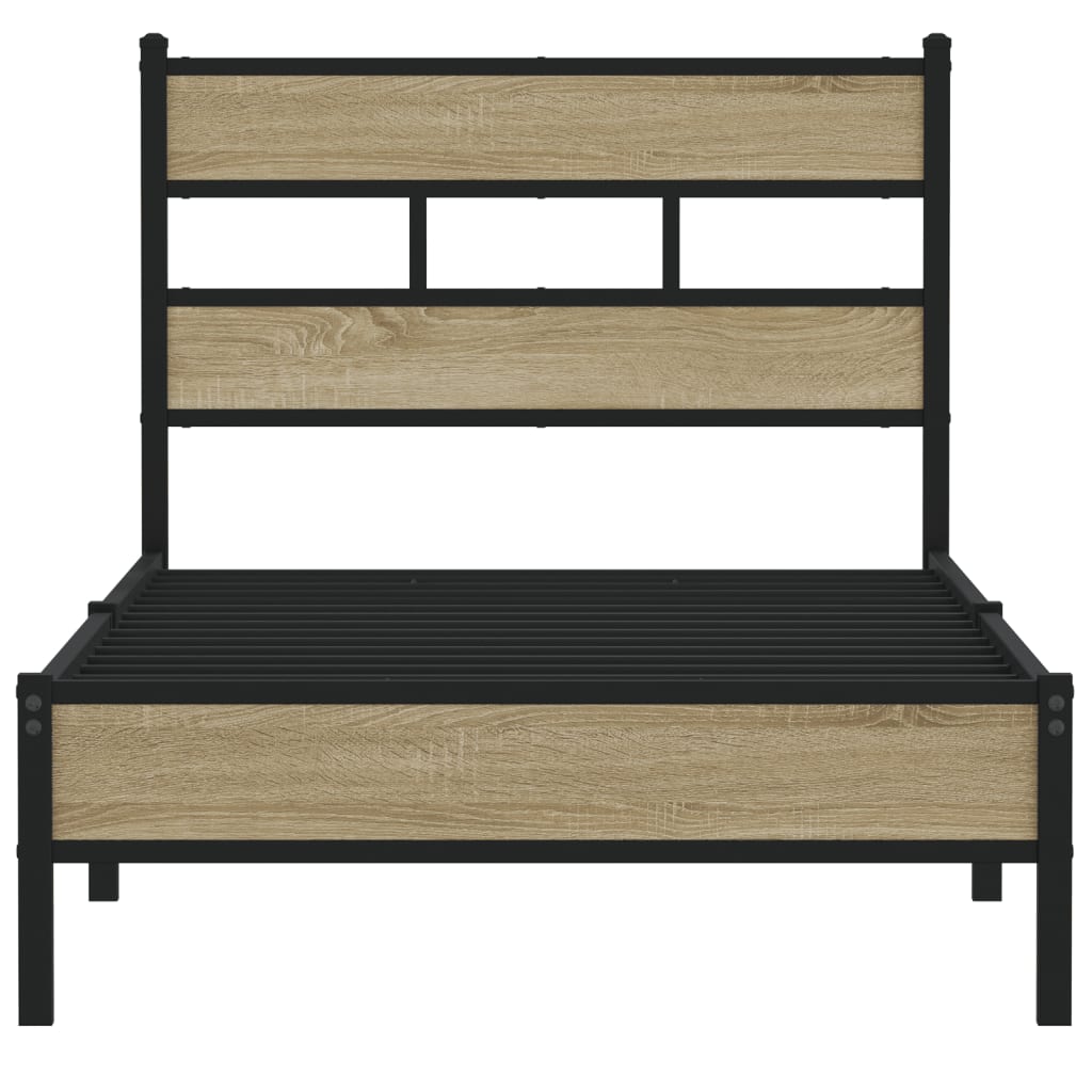 sengeramme 100x190 cm uden madras konstrueret træ sonoma-eg