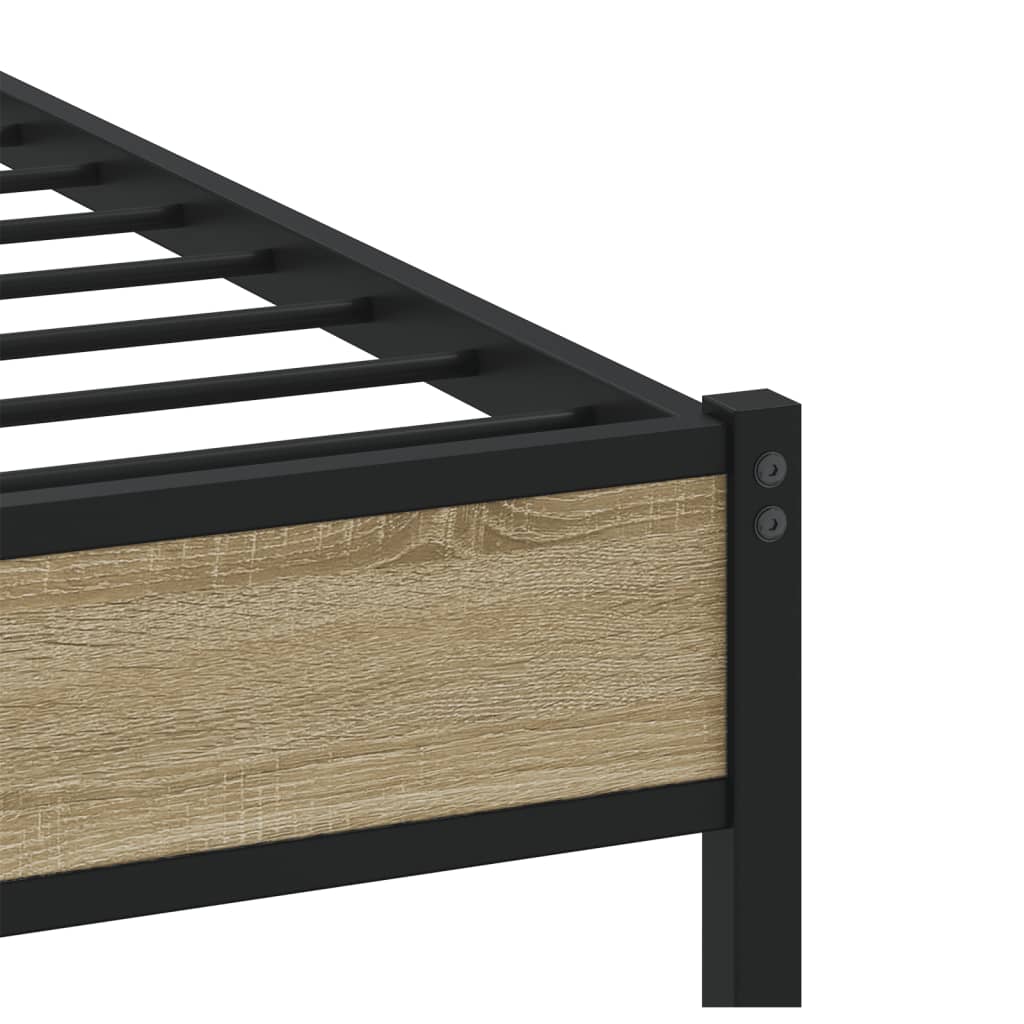 sengeramme 140x190 cm uden madras konstrueret træ sonoma-eg