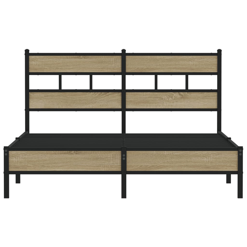 sengeramme 140x200 cm uden madras konstrueret træ sonoma-eg
