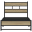 sengeramme uden madras 75x190 cm metal sonoma-eg