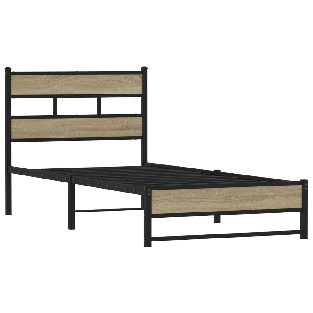 sengeramme uden madras 100x190 cm metal sonoma-eg
