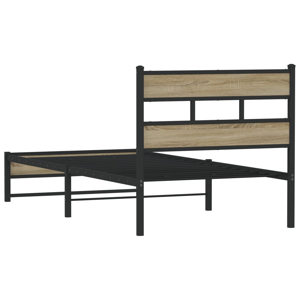 sengeramme uden madras 100x200 cm metal sonoma-eg