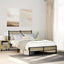sengeramme uden madras 120x200 cm metal sonoma-eg