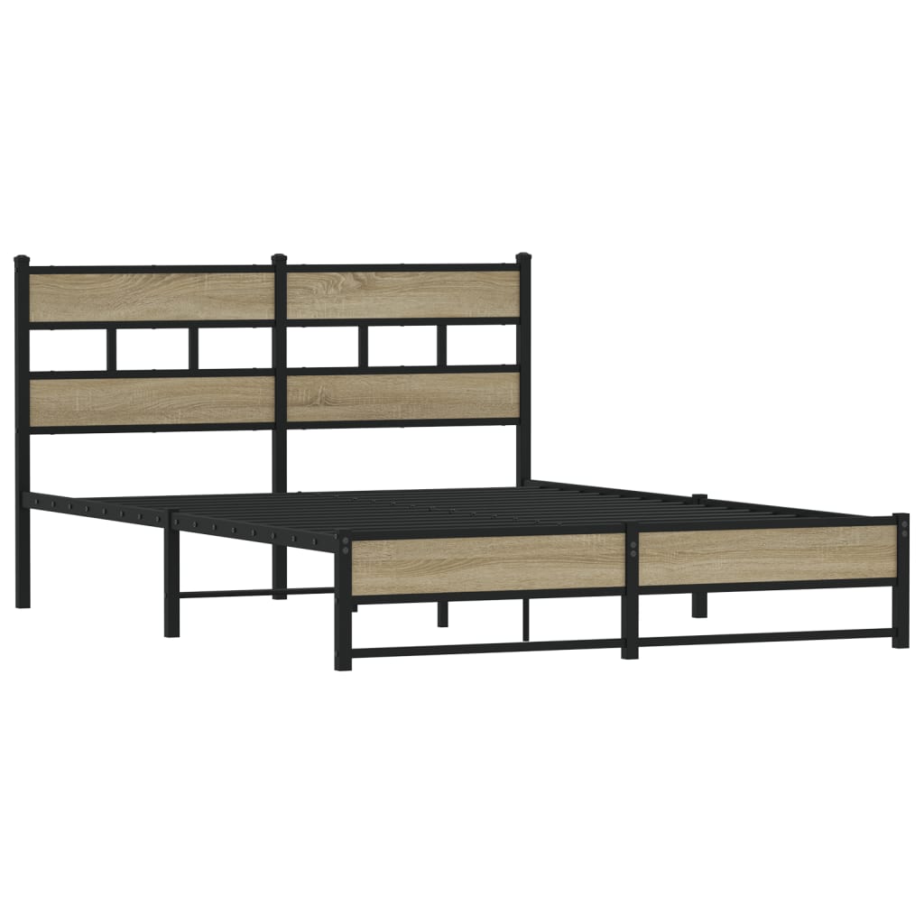 sengeramme uden madras 135x190 cm metal sonoma-eg