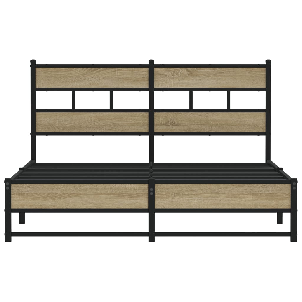 sengeramme uden madras 140x190 cm metal sonoma-eg