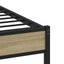 sengeramme uden madras 150x200 cm metal sonoma-eg