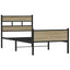 sengeramme 75x190 cm uden madras konstrueret træ sonoma-eg