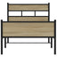 sengeramme 75x190 cm uden madras konstrueret træ sonoma-eg