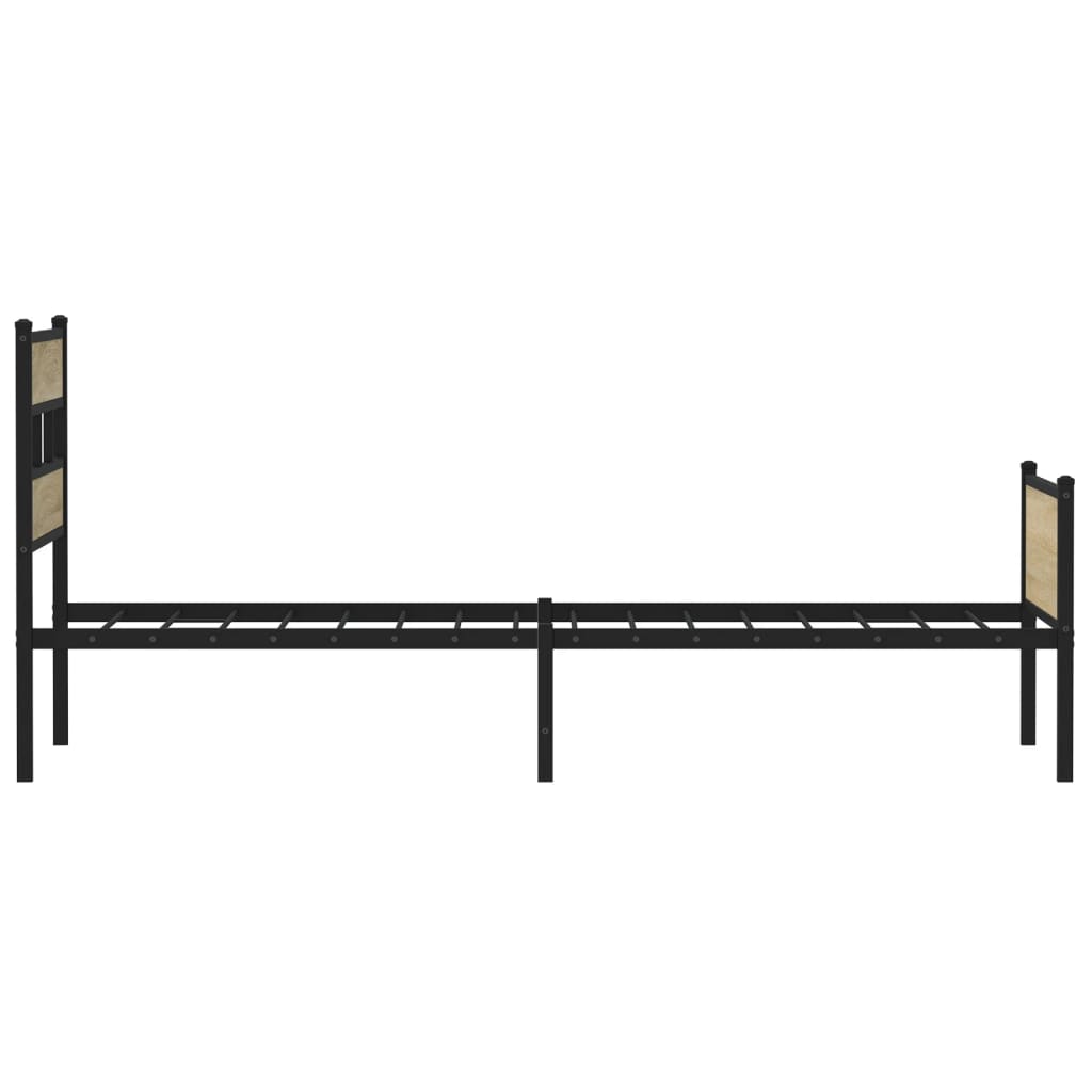 sengeramme 75x190 cm uden madras konstrueret træ sonoma-eg