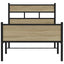 sengeramme 80x200 cm uden madras konstrueret træ sonoma-eg
