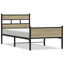 sengeramme 90x190 cm uden madras konstrueret træ sonoma-eg