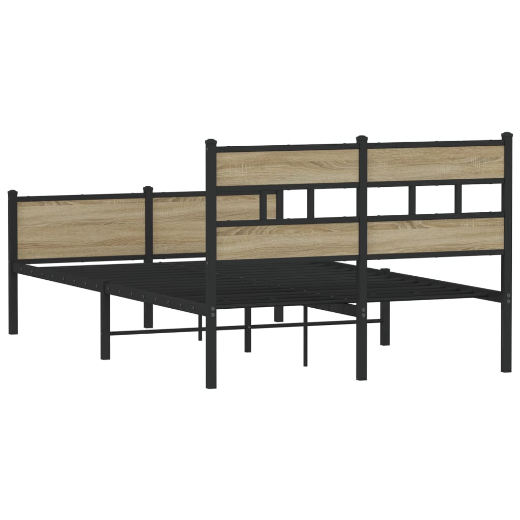 sengeramme 120x200 cm uden madras konstrueret træ sonoma-eg