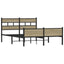 sengeramme 140x200 cm uden madras konstrueret træ sonoma-eg