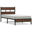 sengeramme 80x200 cm uden madras konstrueret træ brunt eg