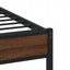 sengeramme 107x200 cm uden madras konstrueret træ brunt eg