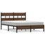 sengeramme 150x200 cm uden madras konstrueret træ brunt eg