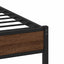 sengeramme 150x200 cm uden madras konstrueret træ brunt eg