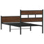 sengeramme 90x200 cm uden madras konstrueret træ brunt eg
