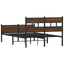 sengeramme 120x190 cm uden madras konstrueret træ brunt eg
