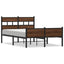 sengeramme 120x200 cm uden madras konstrueret træ brunt eg