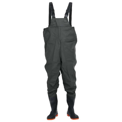 waders med støvler str. 43 mørkegrøn