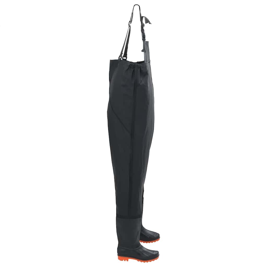 waders med støvler str. 38 sort