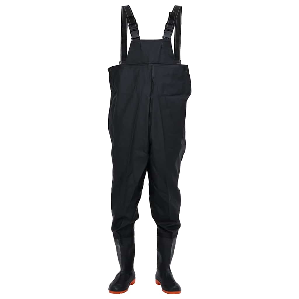 waders med støvler str. 40 sort