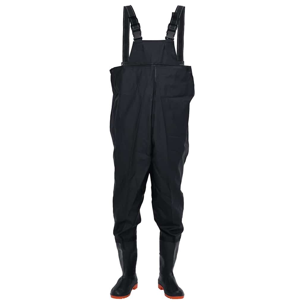waders med støvler str. 41 sort