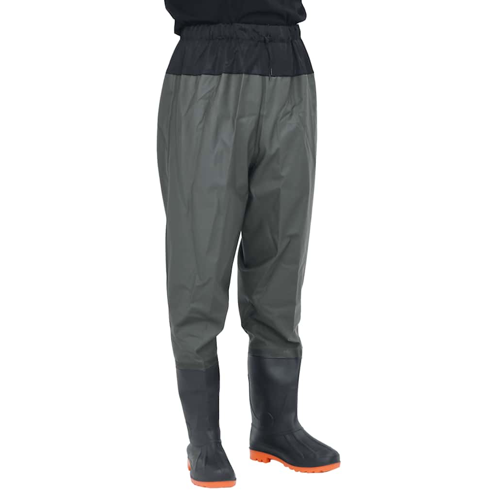waist waders med støvler str. 44 mørkegrøn billede
